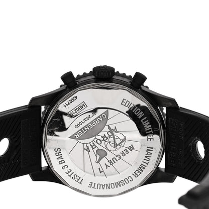 Breitling Black Steel Rubber 43mm Navitimer Cosmonaute Limited Edition Chronograph Manual Winding Watch Black MB0210B6 4 of 4
