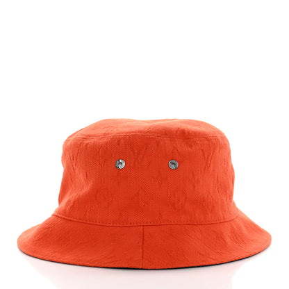 Louis Vuitton Monogram Denim Transformable Bob Bucket Hat 58 Blue Orange 6 of 11