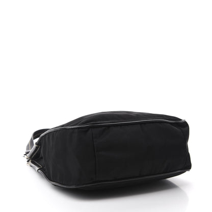 Prada Tessuto Light Nylon Vitello Daino Shoulder Bag Black 4 of 11