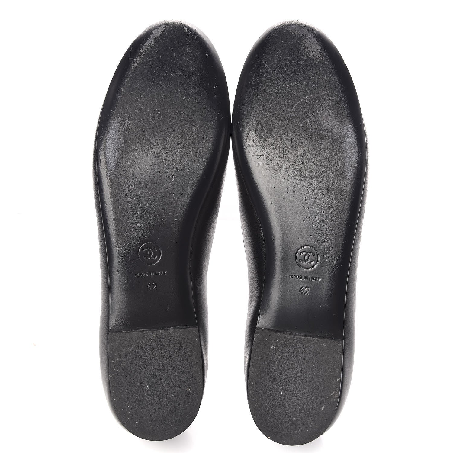 Chanel Enamel Pearl Crystal Lambskin Womens CC Mocassin Loafers 42 Black 9 of 15