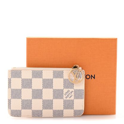 Louis Vuitton Damier Azur Zipped Romy Card Holder Rose Ballerine 7 of 7