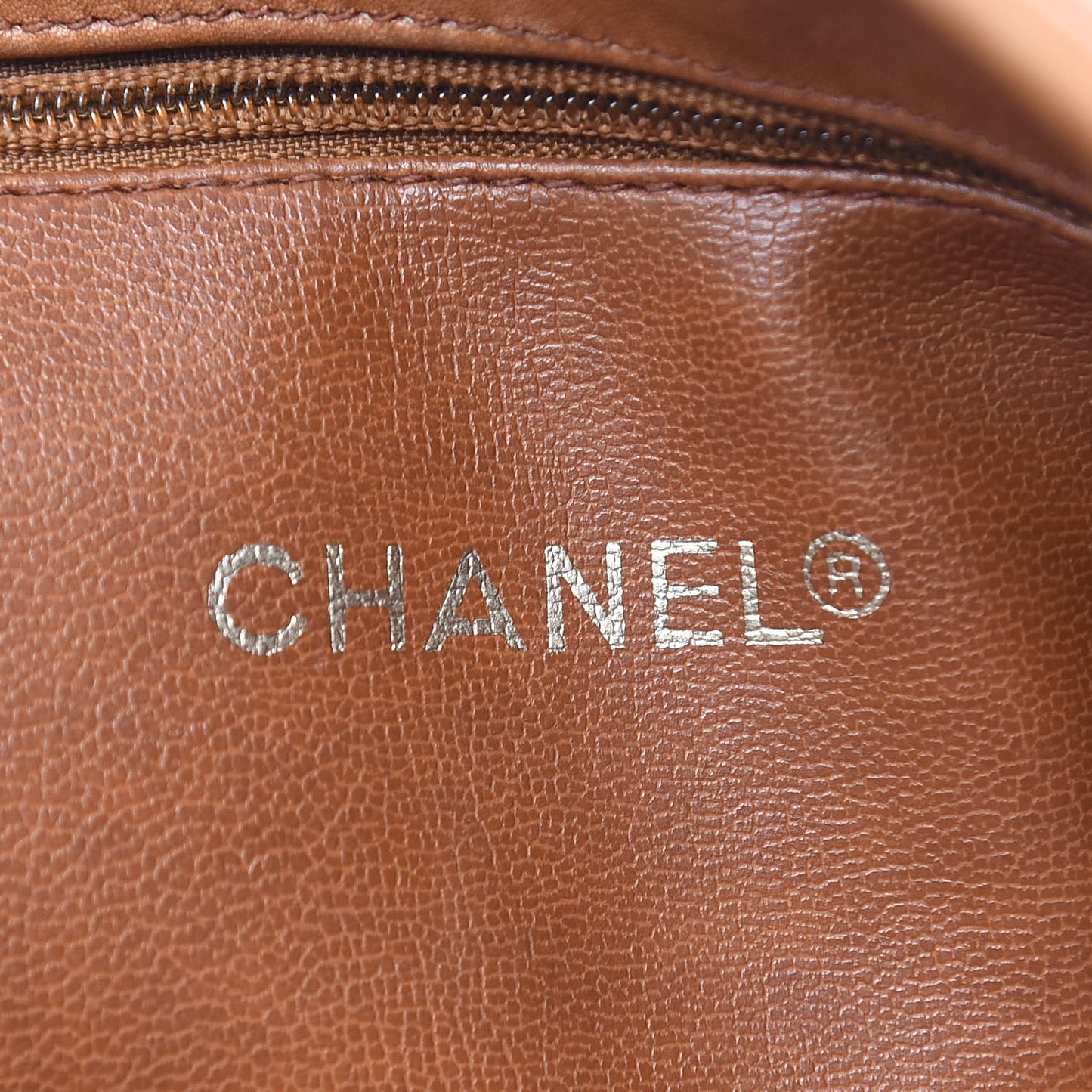 Lambskin Quilted Shopping Tote Brown