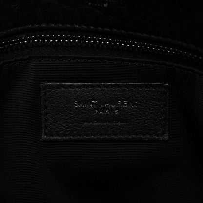 Saint Laurent Grained Lambskin Monogram Large Niki Chain Satchel Black 8 of 13