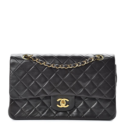 Chanel Lambskin Quilted Medium Double Flap Black 1 of 13