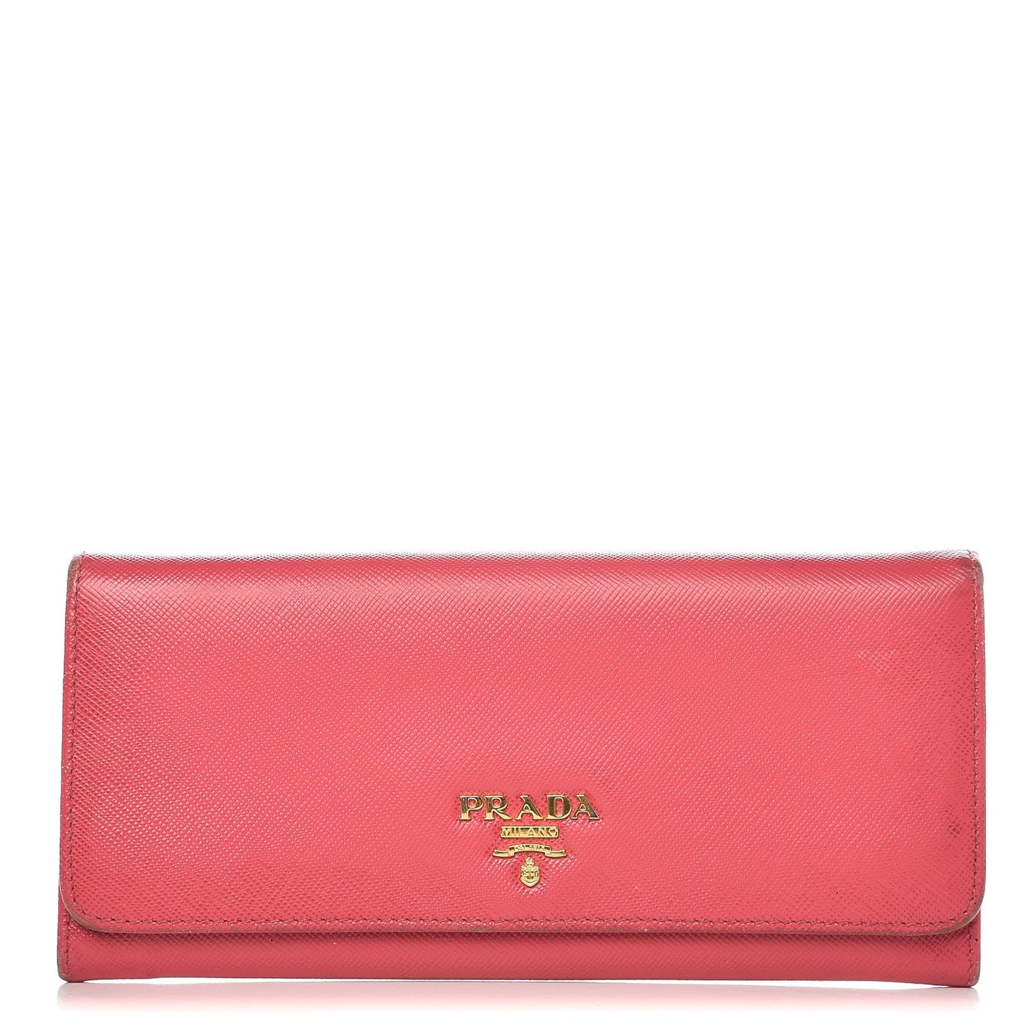 Saffiano Metal Continental Flap Wallet Peonia