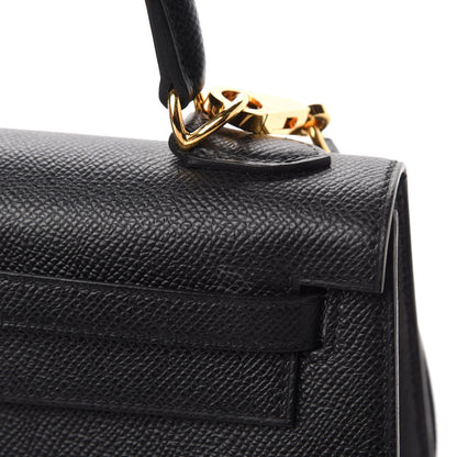 Hermes Epsom Kelly Sellier 25 Black 10 of 14