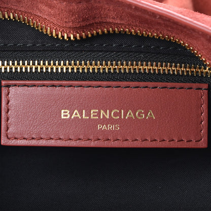Balenciaga Baby Daim Suede Gold Metallic Edge Hardware City Bois De Rose Fonce 6 of 7