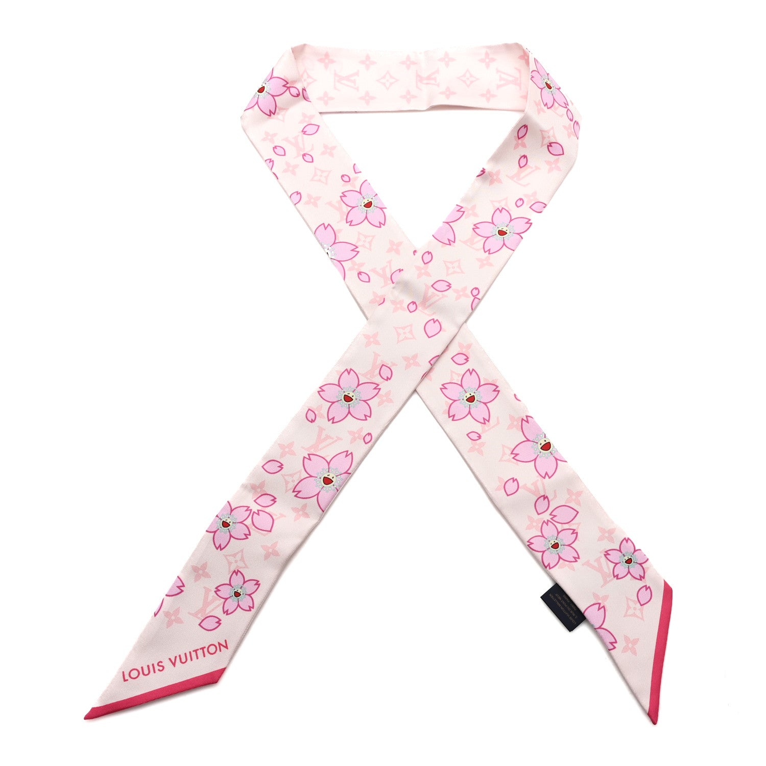 Louis Vuitton LV X TM Silk Monogram Cherry Blossom BB Bandeau Pink