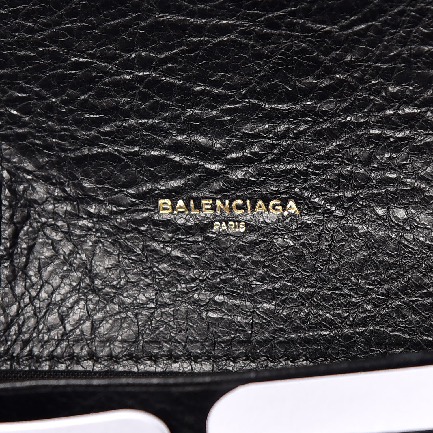 Balenciaga Agneau Classic Gold Hardware Money Wallet Black 8 of 9