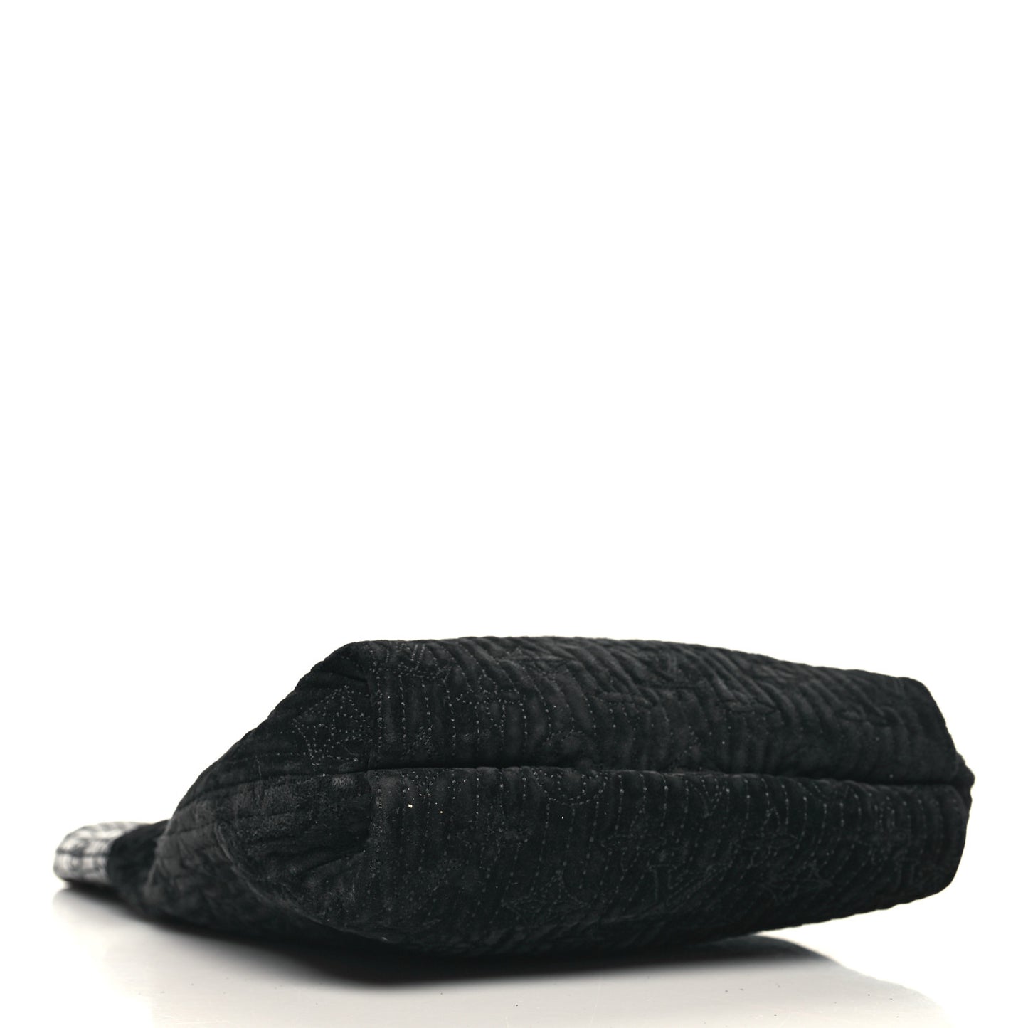 Suede Monogram Motard Afterdark Clutch Black