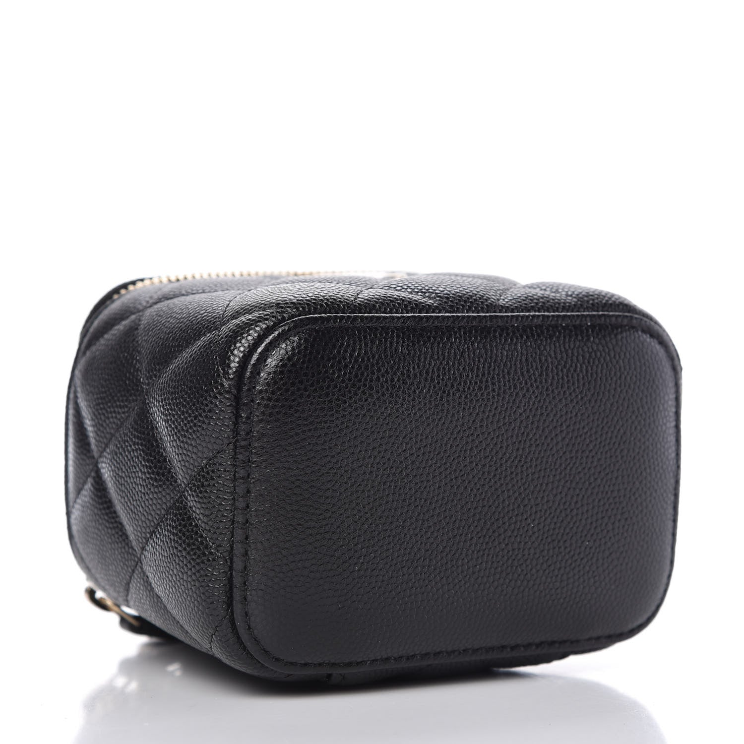 Chanel Caviar Quilted Mini Pearl On Top Vanity Case With Chain Black 4 of 10