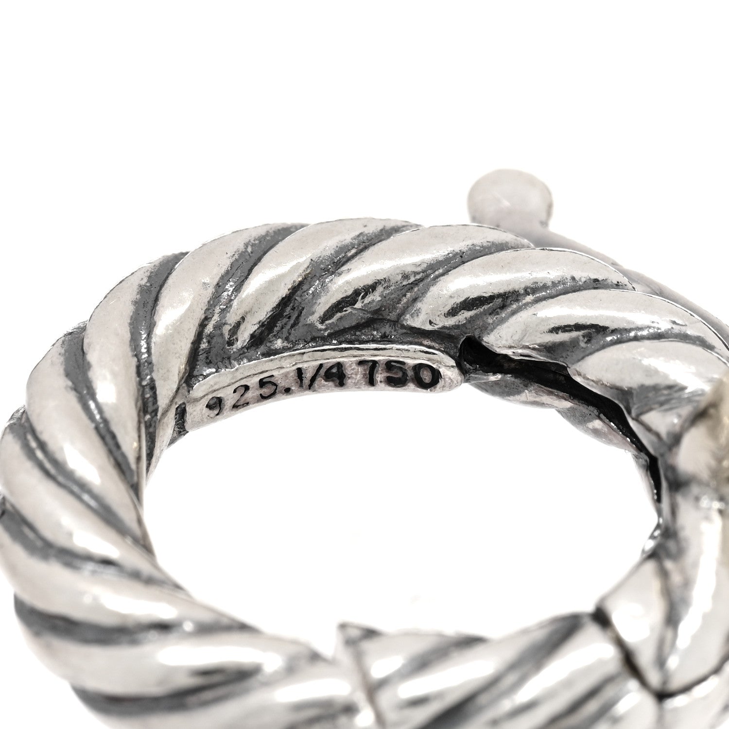 David Yurman Sterling Silver 18K Yellow Gold 12mm Large Oval Link Bracelet 3 of 3