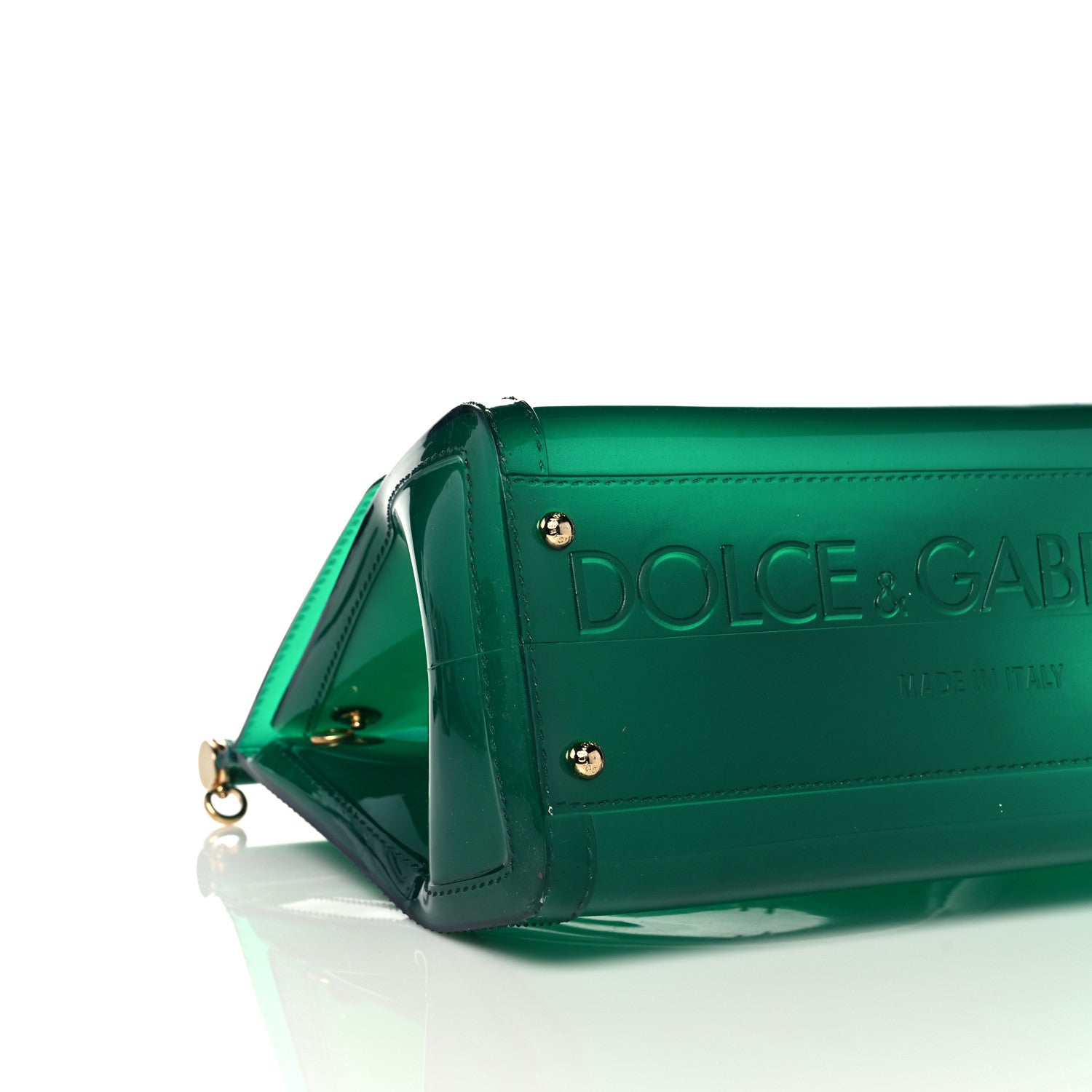 Dolce & Gabbana Rubber Semi Transparent Miss Sicily Satchel Verde 7 of 14