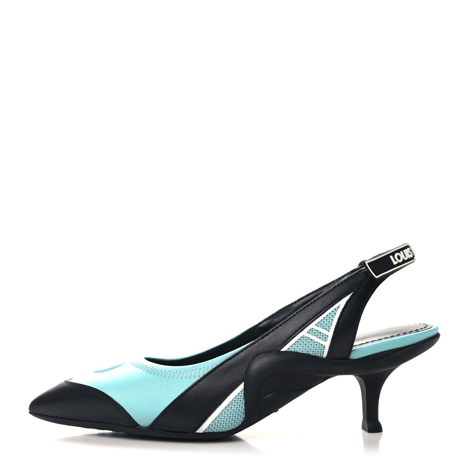 Louis Vuitton Calfskin Archlight Slingback Pumps 36 Black Blue 1 of 8