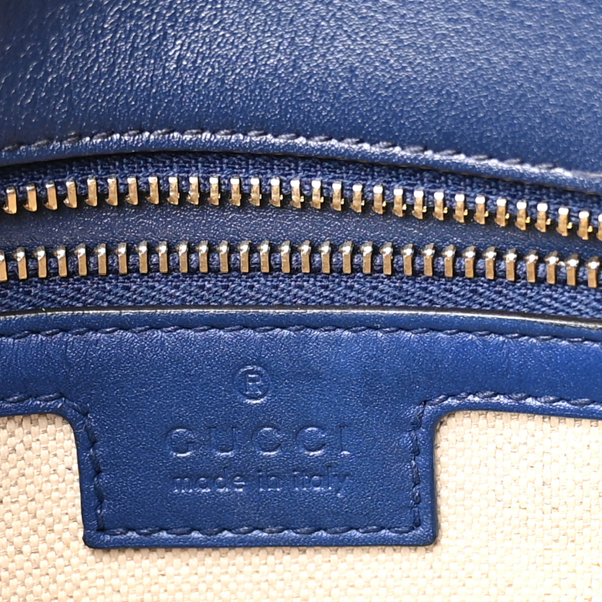 Gucci Roxy Calfskin Medium Blondie Top Handle Bag Blue Agata 6 of 10