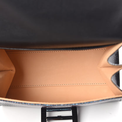 Delvaux Iridescent Lizard Mini Brillant Satchel Black 7 of 9