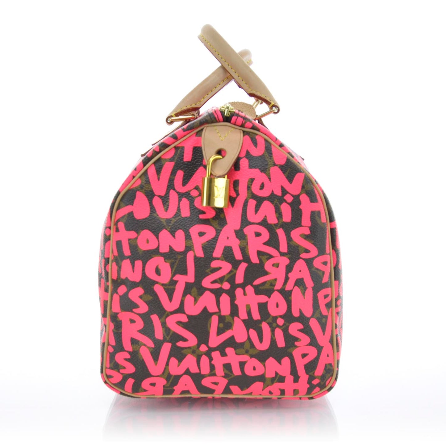 Monogram Graffiti Speedy 30 Fuchsia