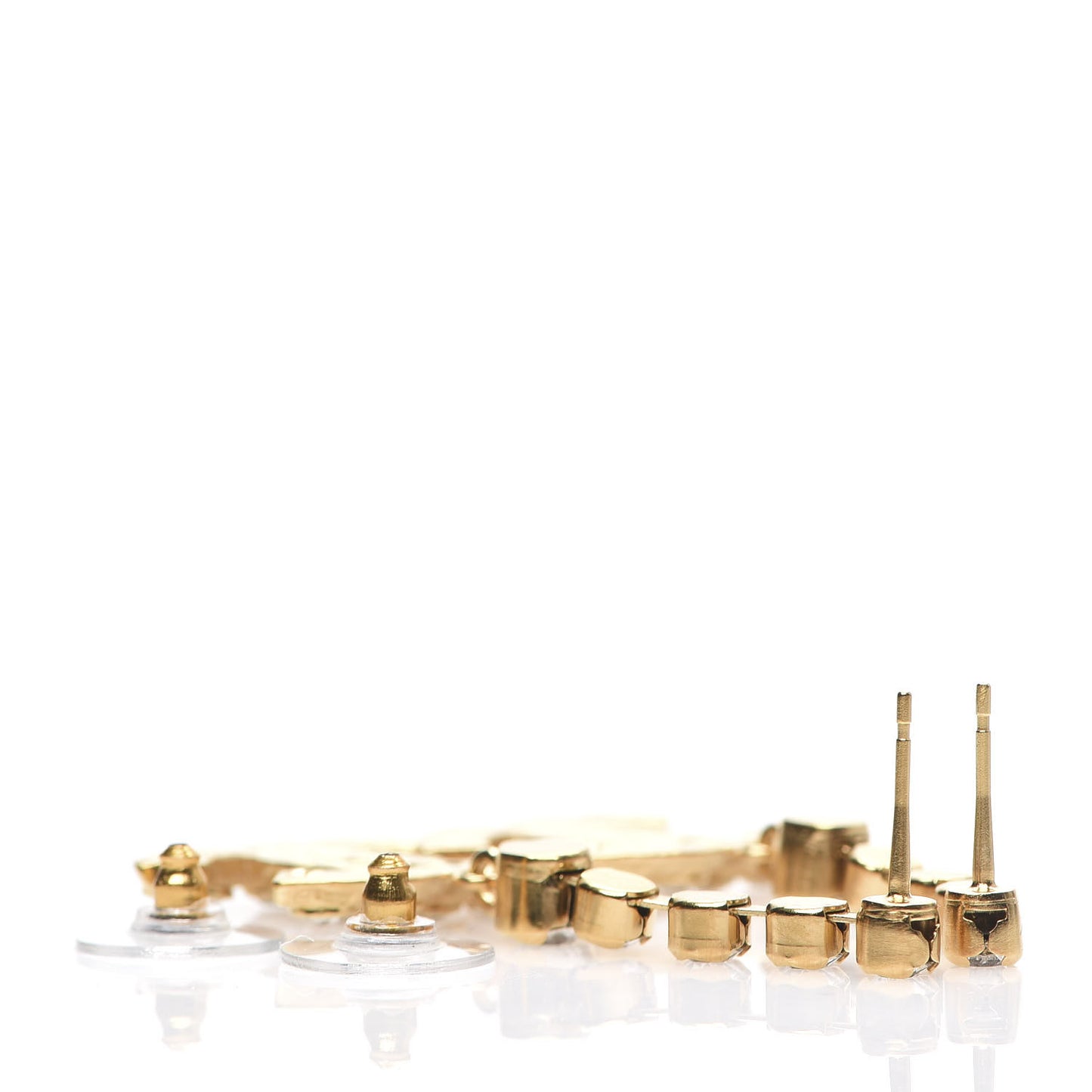 CC Crystal Drop Earrings Gold