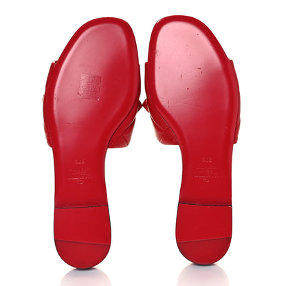 Valentino Garavani Nappa Monochrome Roman Stud Flat Slide Sandals 37.5 Rouge Pur 19 of 44