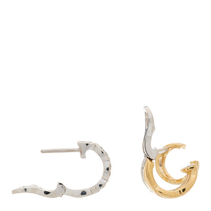 Chanel 18K Yellow White Gold Diamond Coco Crush Earrings 3 of 4