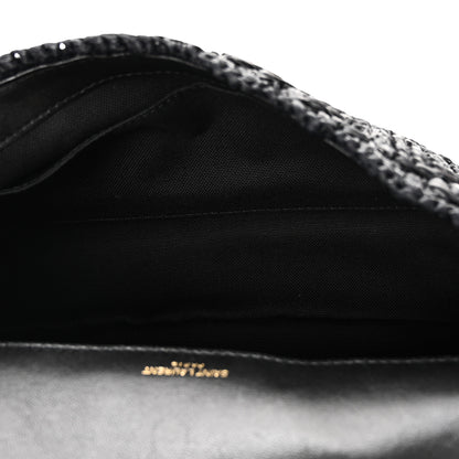 Saint Laurent Raffia Monogram Medium Jamie Black 5 of 9
