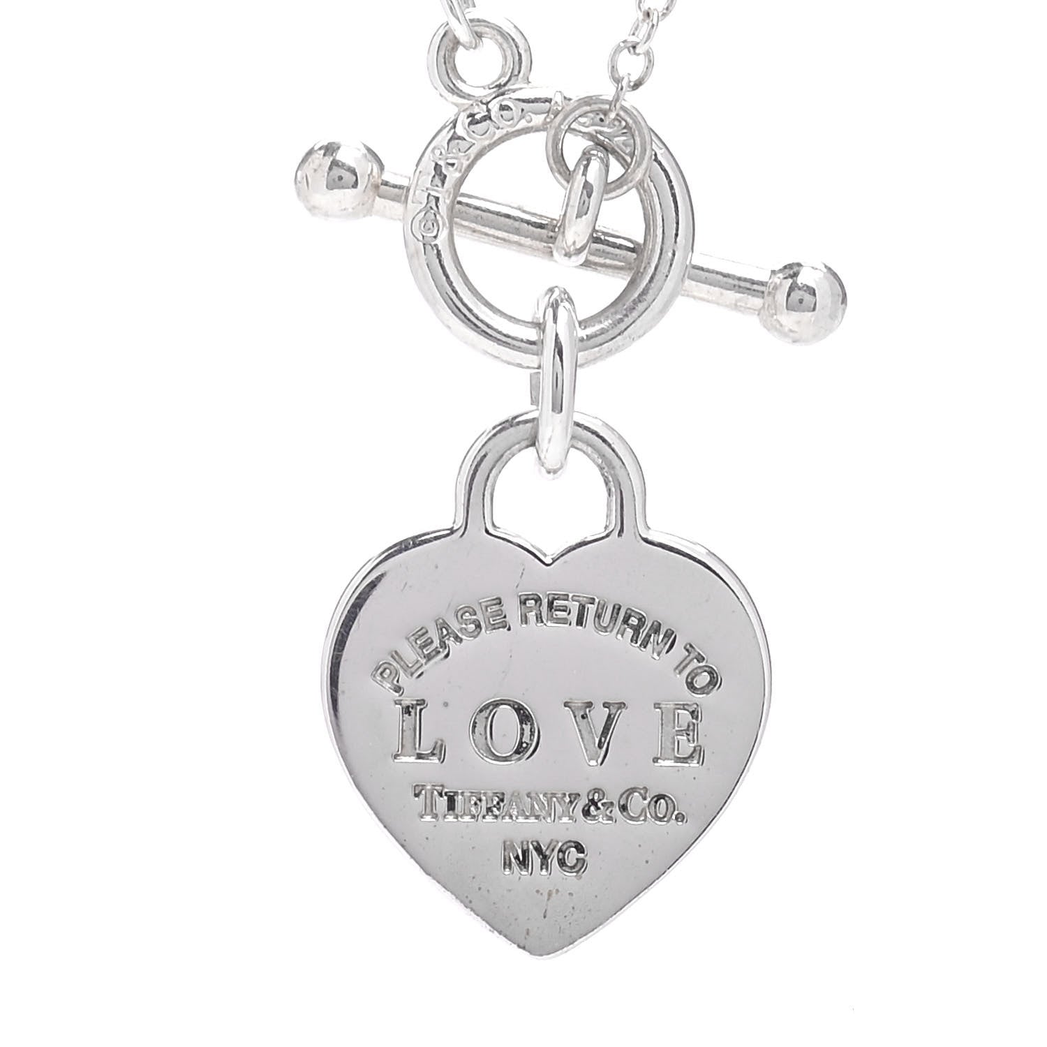 Tiffany Sterling Silver Enamel Return to Tiffany Love Heart Necklace Blue 4 of 4