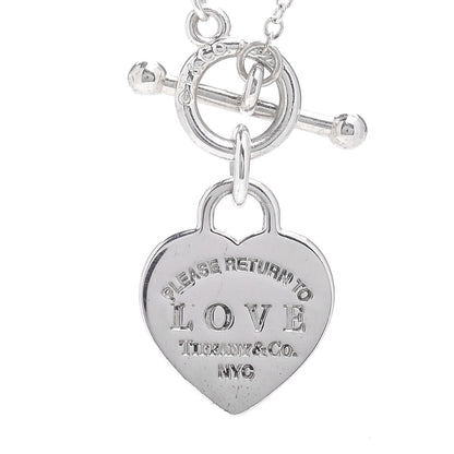 Tiffany Sterling Silver Enamel Return to Tiffany Love Heart Necklace Blue 4 of 4