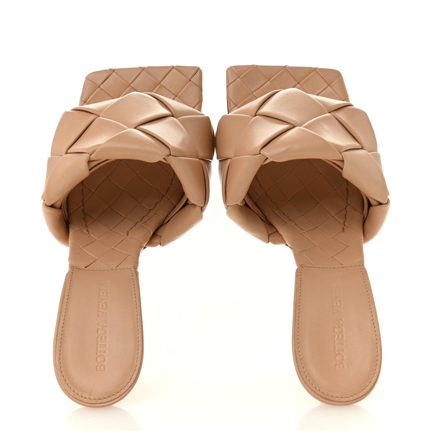 Bottega Veneta Nappa Maxi Intrecciato Lido Mule Sandals 37 Cipria 2 of 9