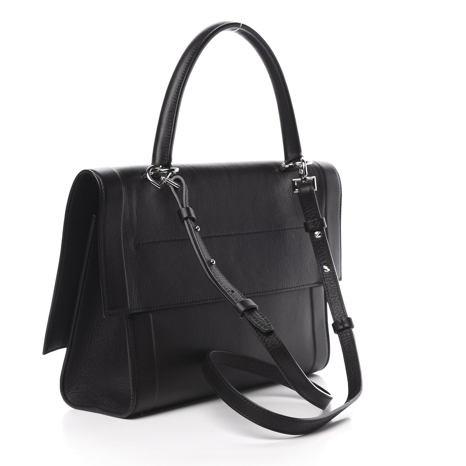 Givenchy Grained Calfskin Small Shark Lock Satchel Black 4 of 12