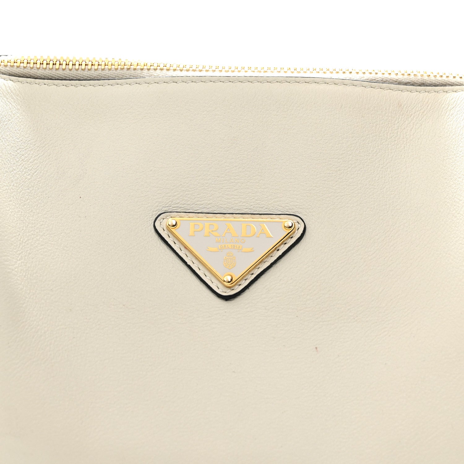 Prada Soft Calfskin Medium Darling Shoulder Bag White 7 of 11