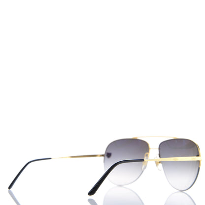 Cartier Santos de Aviator Sunglasses CT0229S Gold Black 4 of 8