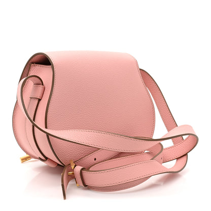 Chloe Grained Calfskin Small Marcie Saddle Bag Blossom Pink 3 of 9