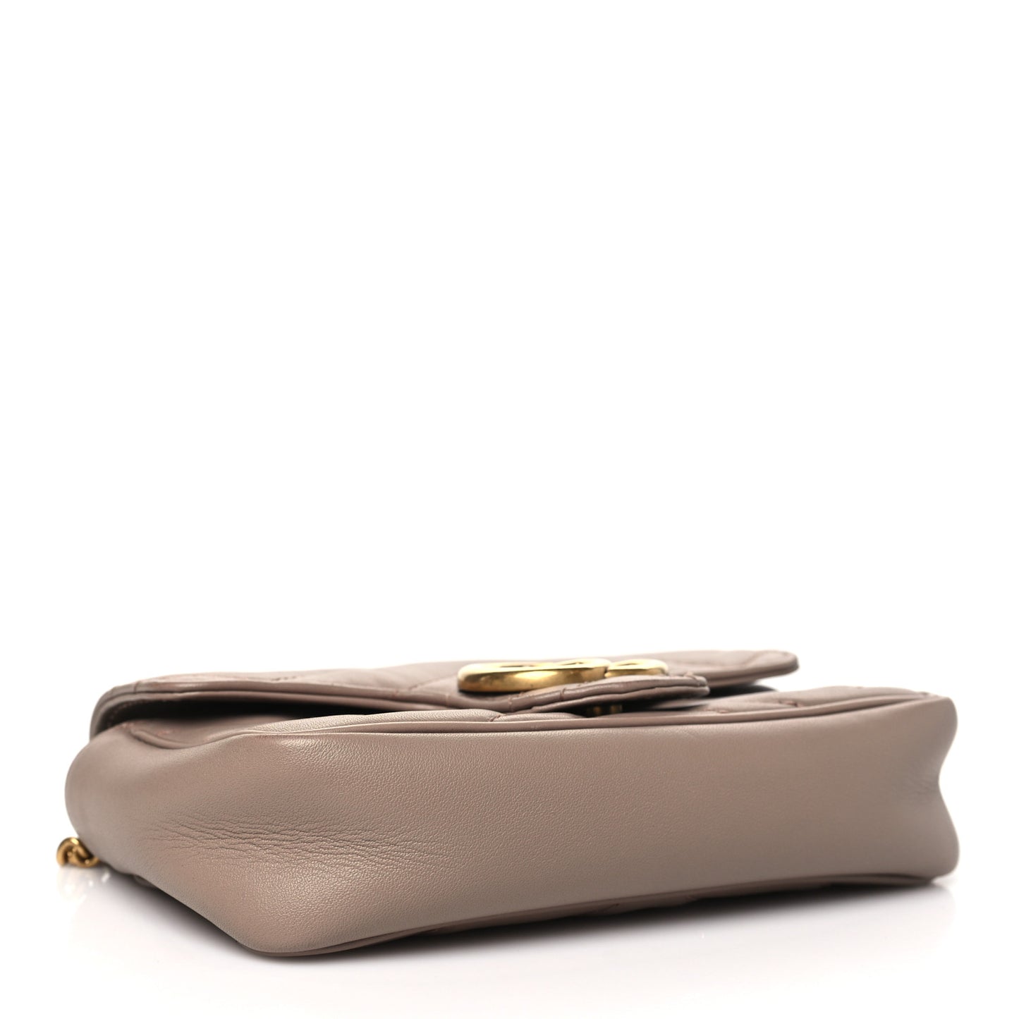 Calfskin Matelasse Super Mini GG Marmont Shoulder Bag Porcelain Rose