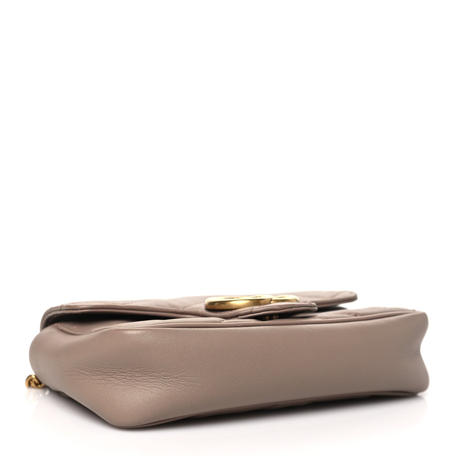 Gucci Calfskin Matelasse Super Mini GG Marmont Shoulder Bag Porcelain Rose 4 of 12