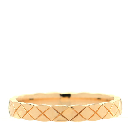 Chanel 18K Yellow Gold Mini Coco Crush Ring 58 8.25 1 of 4