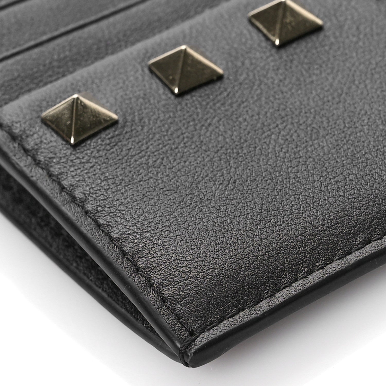 Valentino Garavani Vitello Rockstud Card Holder With Zipper Black 7 of 9