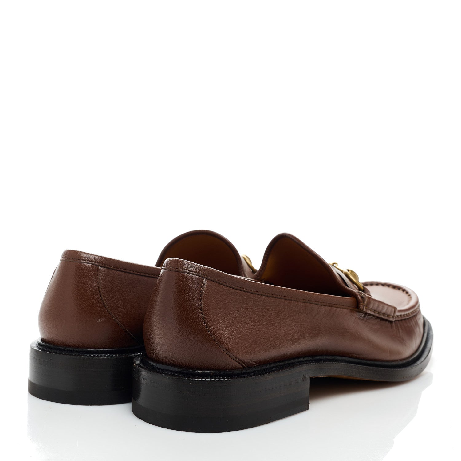 Gucci Mandala Goatskin Mens Horsebit Loafers 12 Brown Sugar 4 of 14