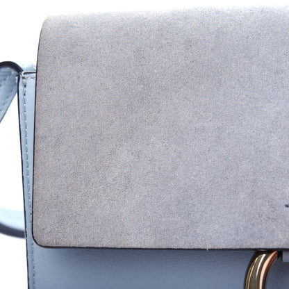 Chloe Suede Calfskin Small Faye Shoulder Bag Cloudy Blue 10 of 10