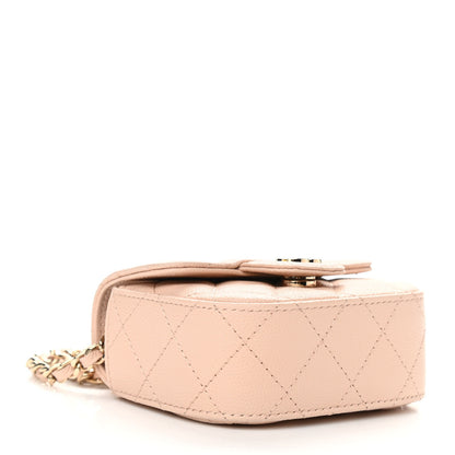 Chanel Caviar Quilted Mini Clutch With Chain Light Beige 4 of 12