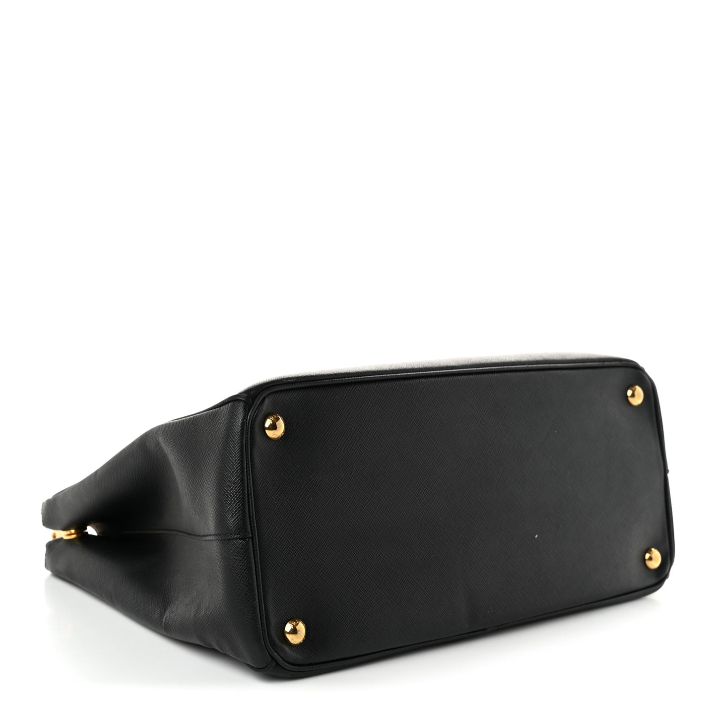 Saffiano Lux Large Galleria Double Zip Tote Black