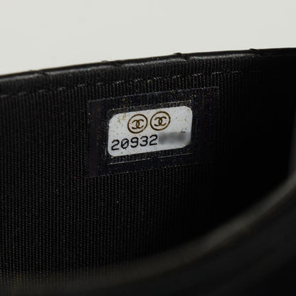 Chanel Calfskin Chevron Boy Wallet On Chain WOC Black 7 of 7