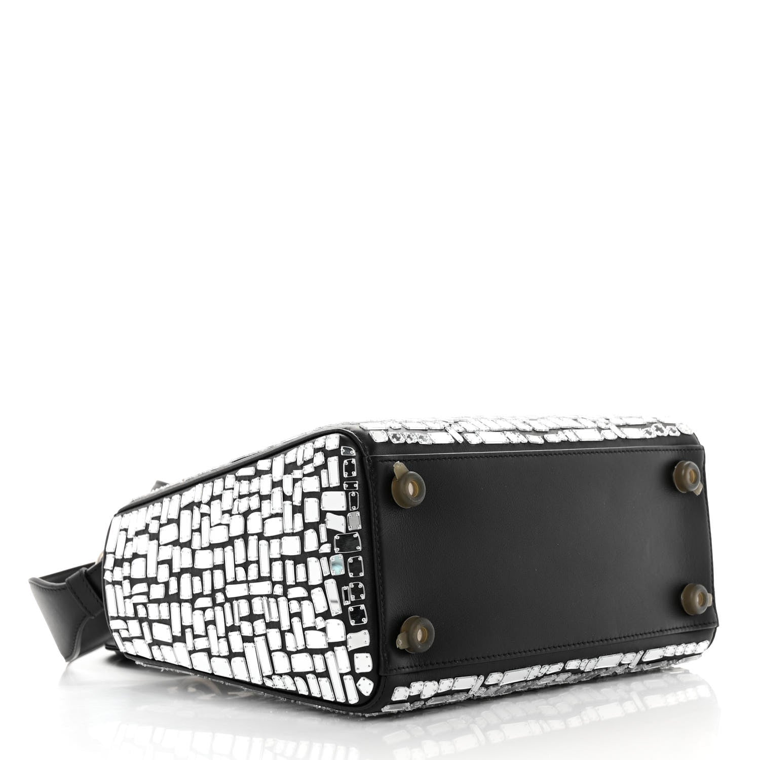 Christian Dior Smooth Calfskin Embroidered Medium Mosaic of Mirrors Lady Dior Black 4 of 11