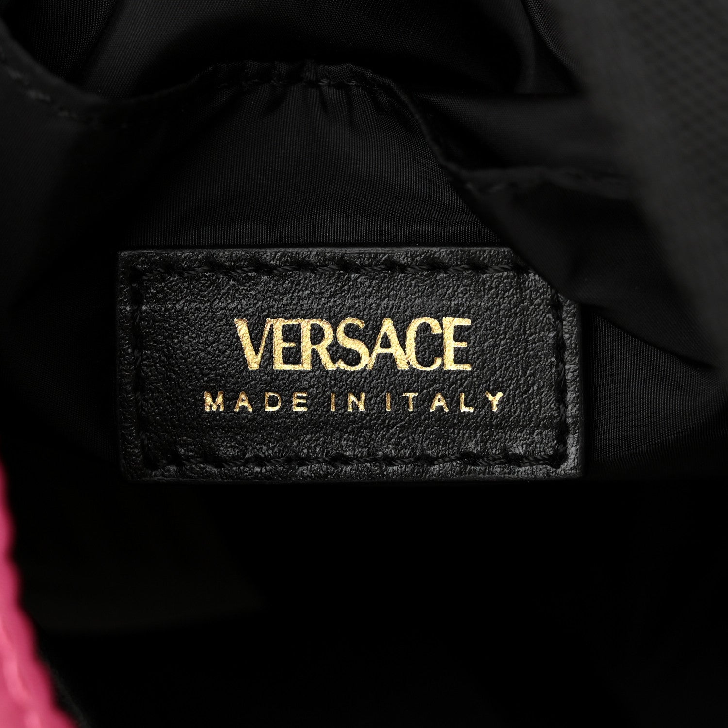 Versace NylonMedusa Drawstring Bucket Bag Dahlia Black 5 of 8