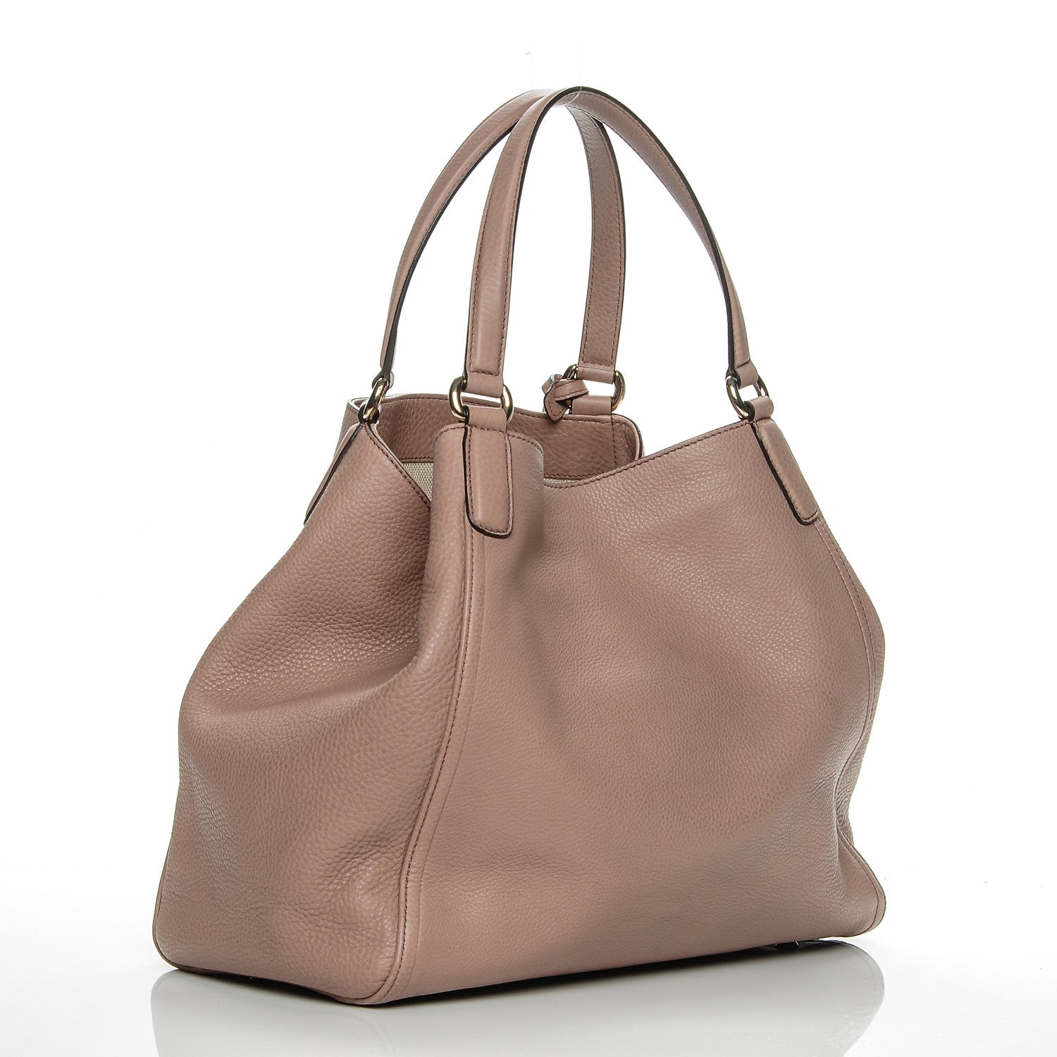 Gucci Pebbled Calfskin Medium Soho Shoulder Bag Camelia 3 of 8