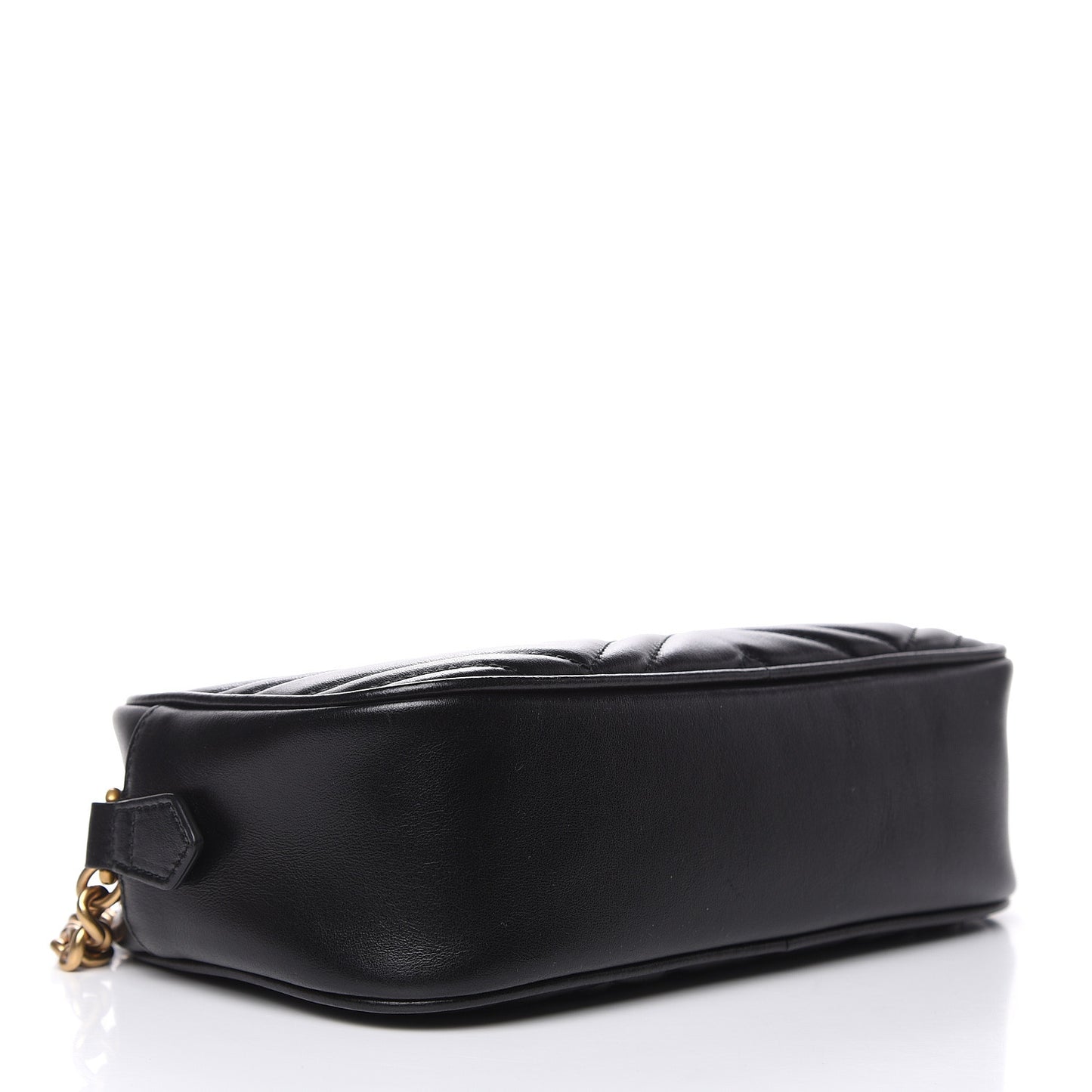 Calfskin Matelasse Small GG Marmont Chain Shoulder Bag Black