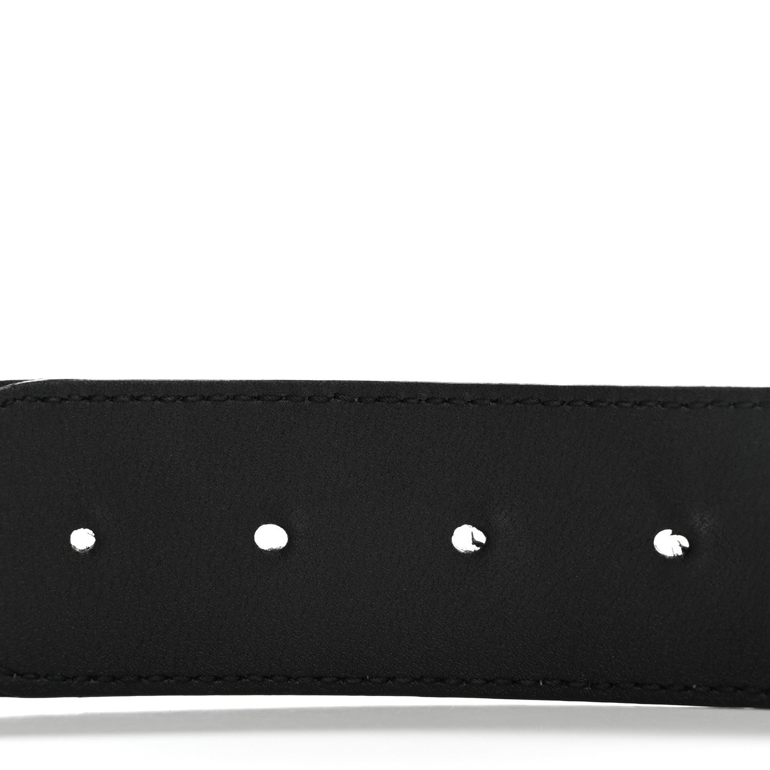 Gucci GG Supreme Monogram Matte Plutone Calfskin Double G 40mm Belt 115 46 Beige Ebony Black 4 of 6
