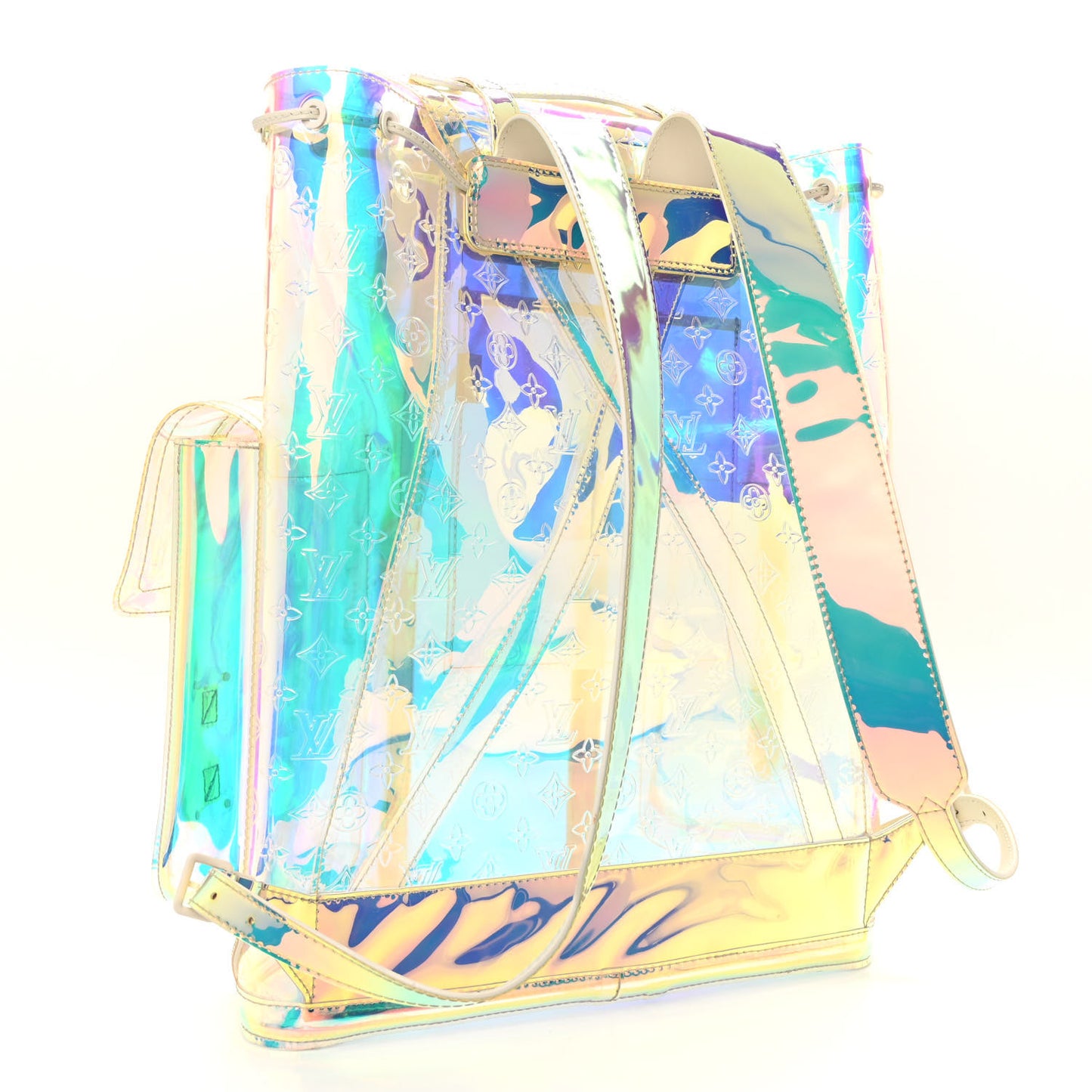 PVC Monogram Christopher Backpack GM Iridescent Prism