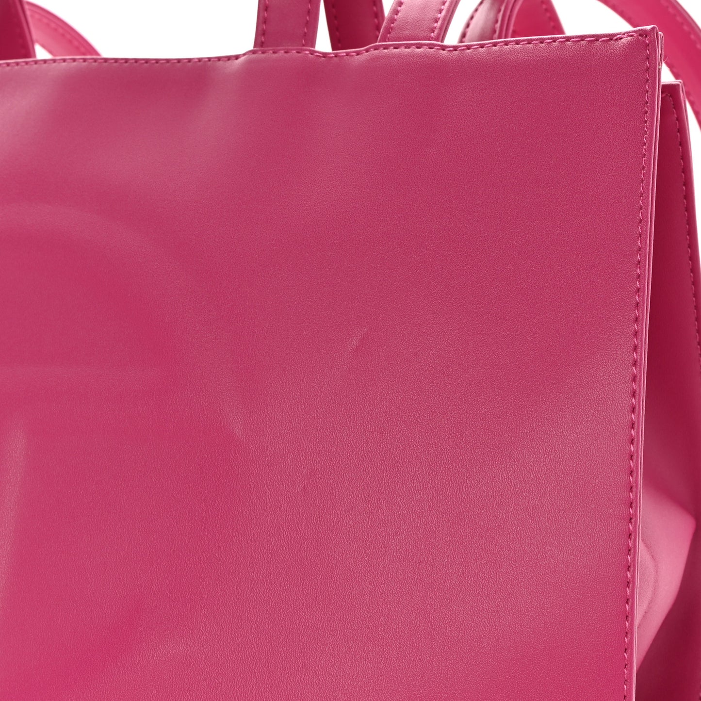 Vegan Leather Medium Shopping Bag Pink
