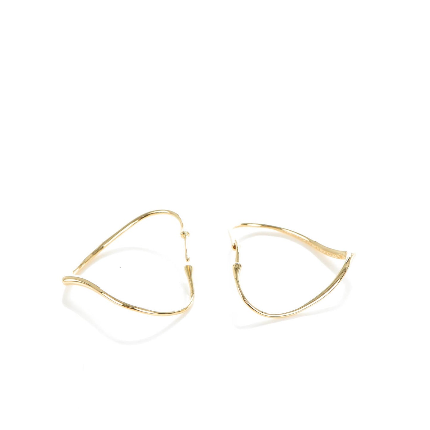 18K Yellow Gold Small Elsa Peretti Open Heart Hoop Earrings