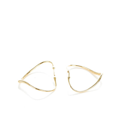 Tiffany 18K Yellow Gold Small Elsa Peretti Open Heart Hoop Earrings 5 of 7